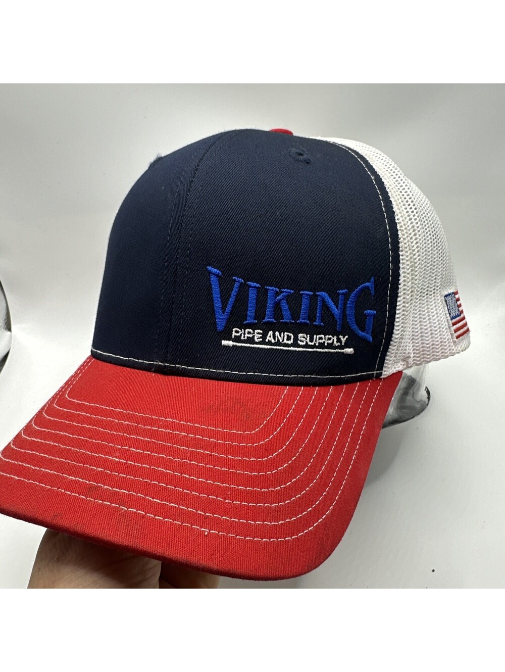 Viking Pipe & Supply American Flag Richardson Nordic Usa Pride Trucker Hat